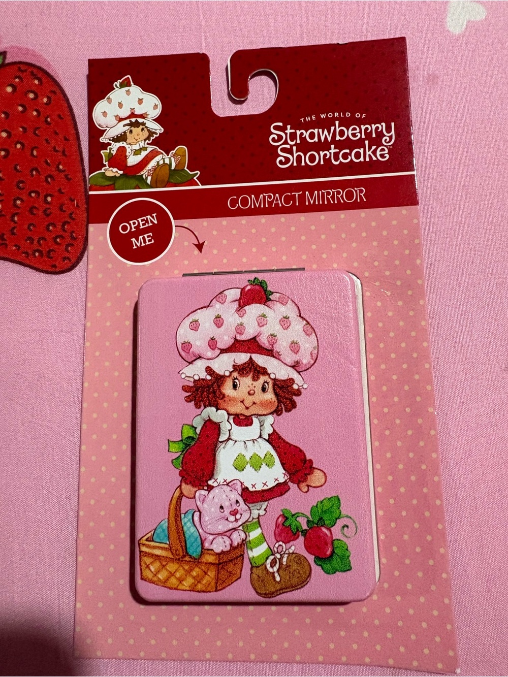 Strawberry Shortcake Pink Compact Mirror